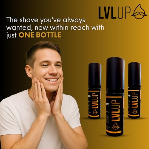 Premium Shave Oil for Men - LVLUP is a 100% Natural Shave Oil for Sensitive Skin - Prevents Razor Burn & Bumps - No need for shaving cream, soap, gel, aftershave, all-in-one product.(1oz)