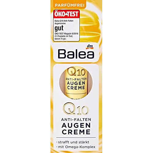 Anti-Wrinkle Eye Cream Q10 with Omega Complex - Perfume-free, PEG-free, Vegan, Not Tested on Animals - 15 ml by Balea