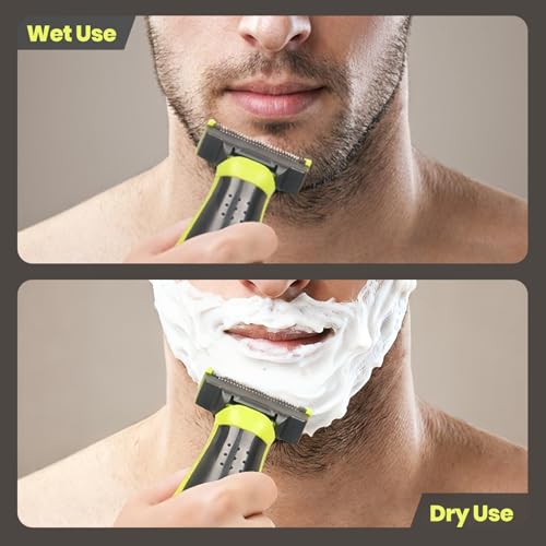 Beard Trimmer for Men, Rechargeable Mens Grooming Kit Washable Mens Electric Razors for Shaving Face, Beard, Mustache Trimmer and Hair Clippers, Double Sided Tooth Razors Face Trimmer for Men