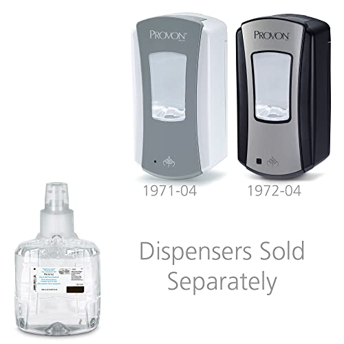 PROVON LTX-12 Clear and Mild Foam Handwash, EcoLogo Certified, 1200 mL Foam Soap Refill for LTX-12 Touch-Free Dispenser (Pack of 2) - 1941-02
