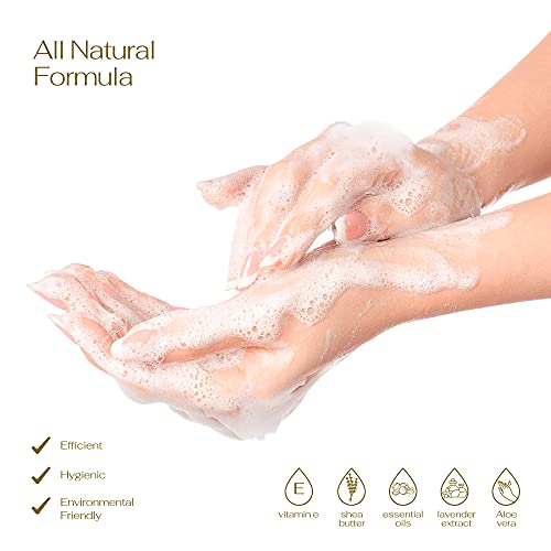 Foaming Hand Soap, 17.9 fl oz Moisturizing Hand Soap with Aloe Vera & Essential Oils, Alcohol-Free Hand Wash Honey Almond Fragrance, Scented Hand Wash for Kitchen or Bathroom, Free Swarovski Bracelet