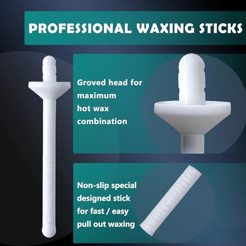 500 Pcs Wax Sticks, Nose Wax Kit Accessories, Waxing Sticks for Nostril Nasal Cleaning, Ear Face Eyebrows Hair Removal for Men Women