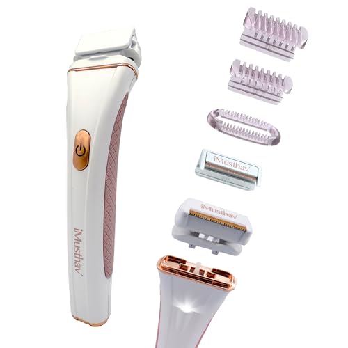 Women¡¯s Electric Shaver & Pubic Hair Bikini Trimmer ? Wet & Dry Painless Dermaplane Electric Shave for Body Hair Removal for Bikini, Underarm, Legs, Arms