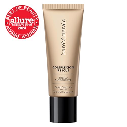 bareMinerals Complexion Rescue Tinted Moisturizer for Face with SPF 30, Full Size, Chestnut 09, Vegan, Cruelty-Free & Dermatologist-Tested