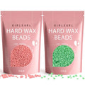 2-Pack Hard Wax Beads, 2.5lb Aloe for Brazilian Bikini & Sensitive Skin, 2.5lb Rose for Face & Body, Legs, Eyebrow, Facial Coarse Hair