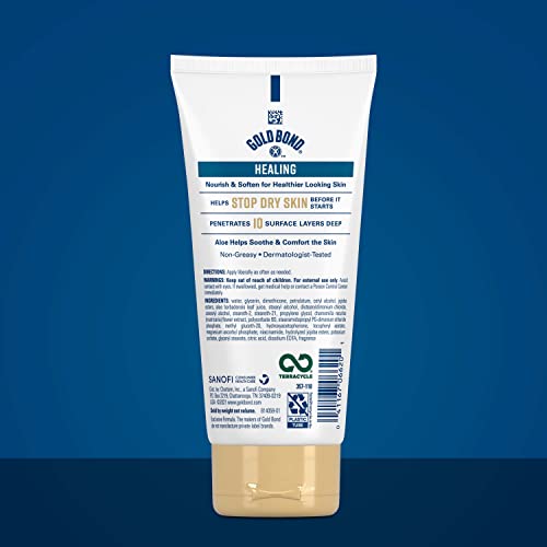 Gold Bond Healing Skin Therapy Lotion with aloe 5.5 oz., Non-Greasy & Hypoallergenic (Pack of 2)