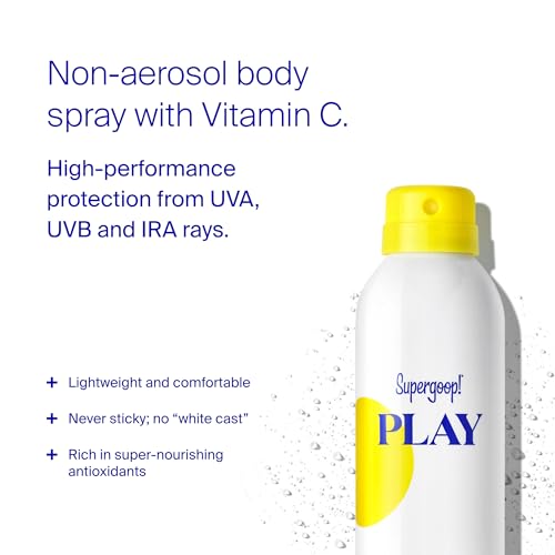 Supergoop! Glowscreen SPF 40, Sunrise (1.7 fl oz) + Play Antioxidant Body Mist SPF 50 (3 fl oz) - Broad Spectrum Body & Face Sunscreen Recommended for Sensitive Skin