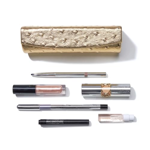 Lipstick Case with Mirror for Purse, Portable Makeup Case Organizer for Lipsticks, Lip Liners, Lip Gloss, & Touch-up Essentials for Effortless Makeup Refreshes, Bamboo Gift Box