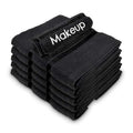 Makeup Towels - Pack of 6 - Soft Cotton Wash Cloths for Face & Makeup Removal, Airbnb Essentials for Hosts, Luxury Washcloths (13x13 Inches. Black)