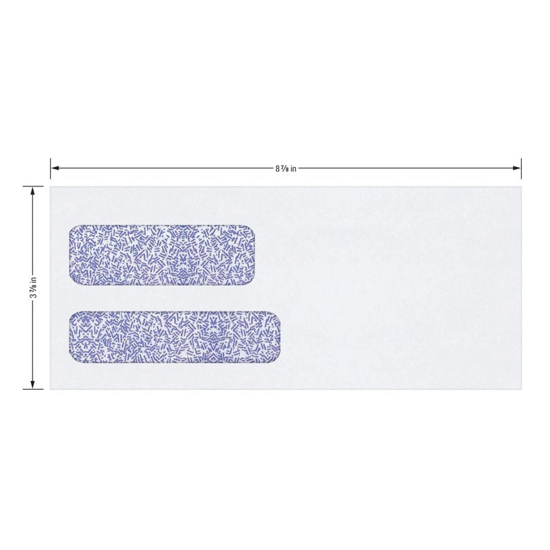Office Depot Double-Window Envelopes #9, 3 7/8 x 8 7/8 In, White, Moisture Seal, Box of 500