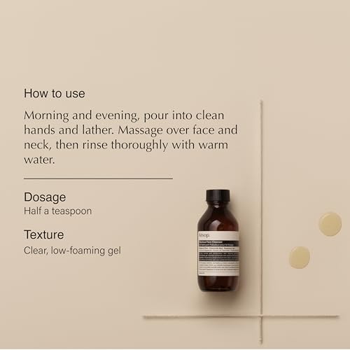 Aesop Fabulous Face Cleanser | Gently Cleanses without Stripping | Mild Olive-Derived Cleanser with Purifying and Hydrating Botanicals | Travel Size | 3.3 oz / 100mL