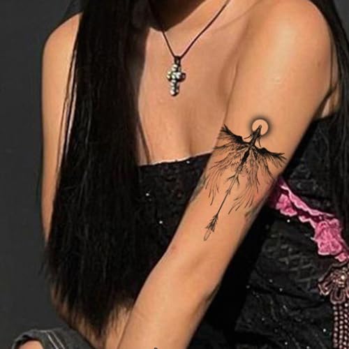 Large Dragon Temporary Tattoo Six Wings Dragon Tattoo Waterproof Lasting for Men Body Art Fake Waterproof Tattoo Arm Leg Tattoo 4 Sheets