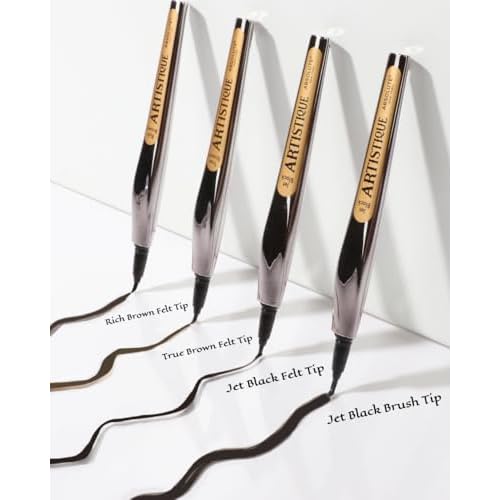 Absolute New York Artistique Easy Grip Liquid Eyeliner, Ultra Fine, Precision Tip, Waterproof (Rich Brown Felt Tip)
