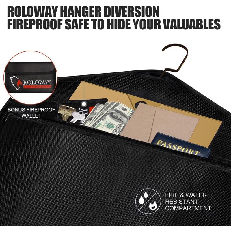 Fireproof Hidden Safe Hanger for Cash & Valuables – Discreet Closet Concealment