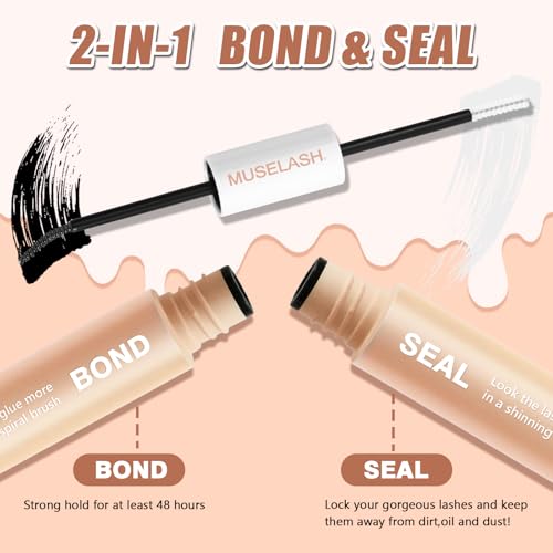 Fairy Lash Kit 170PCS Wide Band Lash Clusters DIY Extension Kit with 2-in-1 Bond & Seal Remover & Applicator 8?16mm Mixed Lengths & Volume Lash Set for All-Day Glam