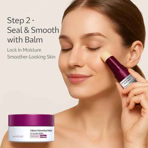 Eye Care Duo ? Calcium Volume Multi Balm Stick + Hydrogel Under Eye Patches 60ea (30 Pairs), Hydrating & Smoothing Eye Treatment, Gentle on Skin, Travel-Friendly