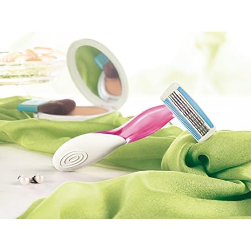BIC Soleil Bella Colours 4-Blade Lady Razors - Pack of 3 - Spring Mounted Blades with Pivoting Head for Ultra Smooth Shave