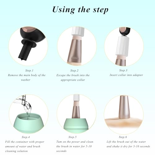 Electric Makeup Brush Cleaning Drying Machine, Portable and Efficient Cleaner with Three-Level Cleaning and Spin Drying Adjustment Functions