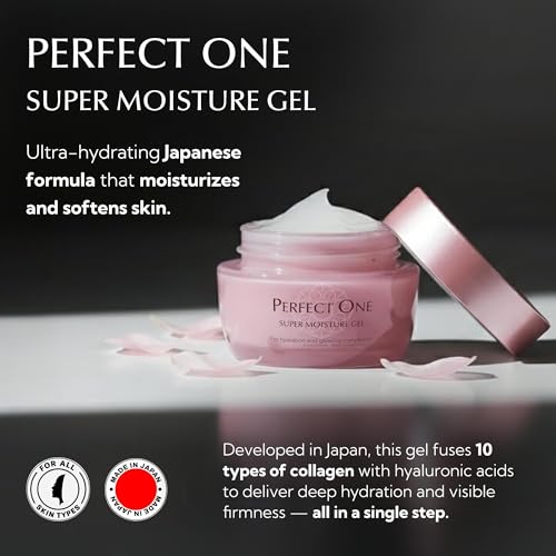 Perfect One All-in-One Face Moisturizer, Ultra Hydrating Anti Aging Face Cream, Japanese Skincare with Collagen for Radiant Skin, Lightweight Facial Moisturizer for All Skin Types and Daily Use, 50g