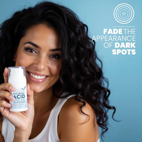 Eva Naturals Hyaluronic Acid Face Cream ? Deep Hydration & Firming Moisturizer with Retinol, Vitamin C & Q10 for Anti-Aging, Wrinkle Reduction & Collagen Support ? Day & Night Facial Cream - 1.7 Fl Oz