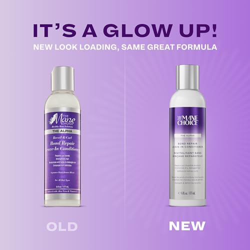 The Alpha Recoil & Curl Bond Repair Leave In Conditioner, 6 oz, Leave-In Cream for Coily, Curly, Wavy Hair, Repairs, Strengthens & Moisturizes with Vitamins & Amino Acids