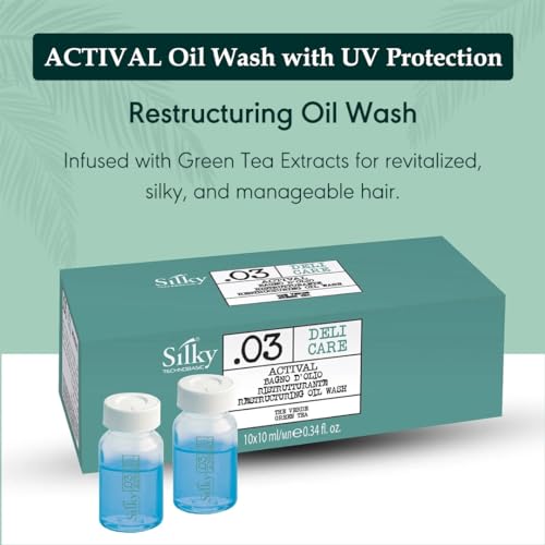 .03 Organic Restructuring Hair Oil Wash-Hair Growth Oil for Frizz Control-Paraben, Phthalate and Sulfate Free Moisturizing Hair Oil for Dry Hair-Pre-Wash Hair Oil 10 ml x 10 Pieces