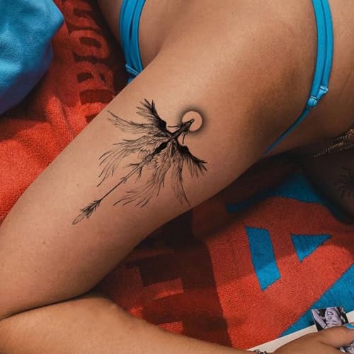 Large Dragon Temporary Tattoo Six Wings Dragon Tattoo Waterproof Lasting for Men Body Art Fake Waterproof Tattoo Arm Leg Tattoo 4 Sheets