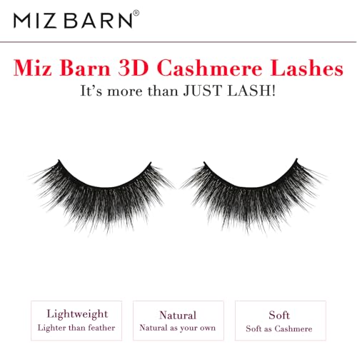 MizBarn 18MM Lashes 3D Cashmere Long Extension Eyelashes Natural Look Soft Reusable Fake Eyelashes Multipack Wispy False Lashes 5 Pairs Natural Strip Eyelashes(CW303)