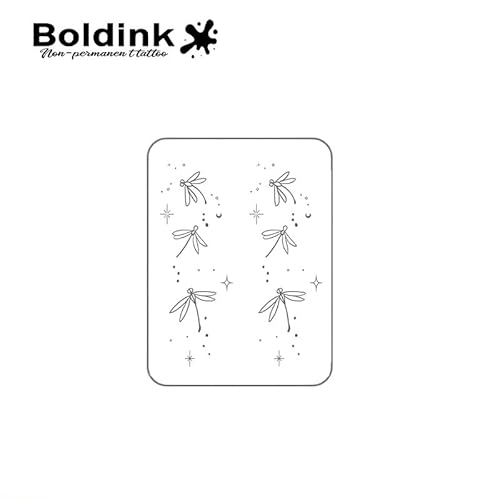 Semi-permanent Tattoos,Realistic Fake Tattoos,Last 7-15 Days,Waterproof Non-reflective Temporary Tattoo Stickers,Cruelty-free,Uniquely Designed Exquisite Packaging(Dragonfly)