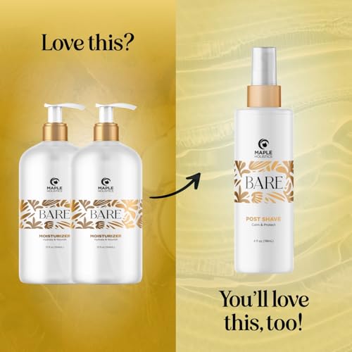 Bare After Shave Lotion for Women - Deep Hydration Wet Skin Moisturizer in Shower Lotion for Silky Smooth Skin with Shea Butter Jojoba Oil & Aloe Vera - In Shower Body Lotion Aftershave for Women