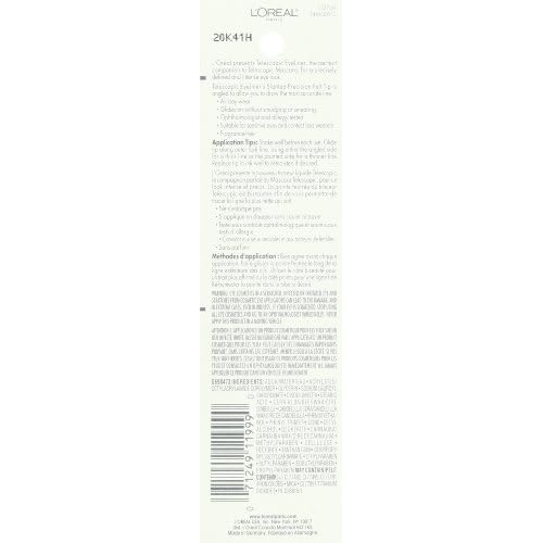 L'Oreal Paris Telescopic Precision Liquid Eyeliner, Black, 0.08 Oz