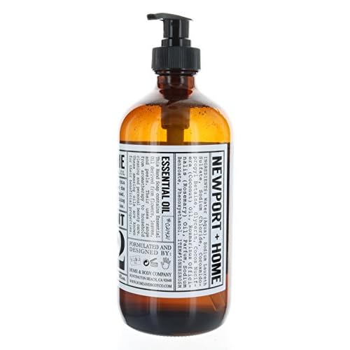 2 Bottles, Newport + Home Hand Soap, Rosemary Mint 16 oz, Infused w/Coconut Oil & Essential Oil by Home and Body Co
