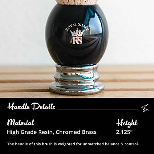 RoyalShave PB8 Silvertip Badger Hair Classic Wet Shaving Brush - Weighted Handle