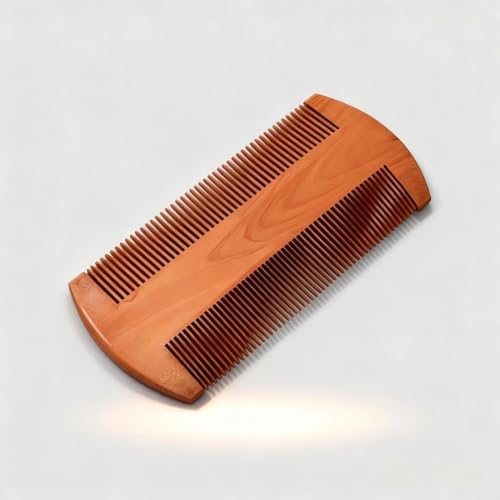 Beard Comb Premium - Fine/Coarse Teeth for Thick/Thin Beards - Handmade, Anti-Static, Pocket-Friendly Grooming Tool for Men