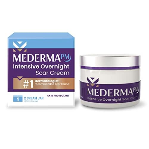 Mederma Stretch Marks Therapy, Helps Prevent and Treat Stretch Marks, Safe to Use When Pregnant & PM Intensive Overnight Scar Cream, Works with Skin's Nighttime Regenerative Activity