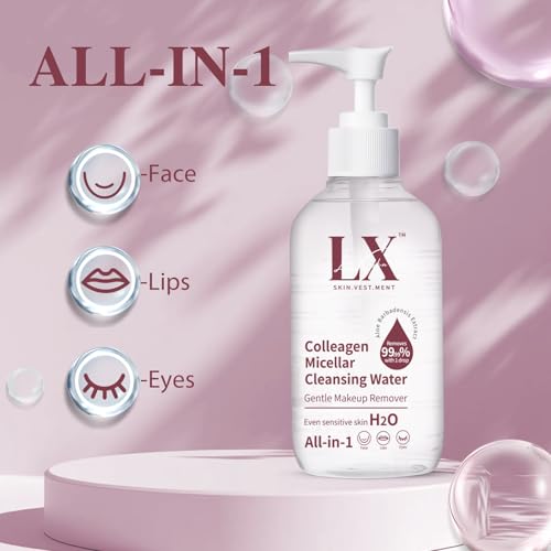 H2O Micellar Water - Makeup Remover Liquid For Eye, Lip & Face Makeup, Hydrating Facial Cleanser Non-Greasy Suitable for All Skin Types
