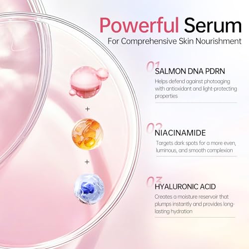 BOLI PDRN Serum, Salmon peptide Niacinamide Serum Hydrating, Moisturizing, Uneven Skin Tone Essence (1.01 fl oz)