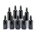 YIZHAO Black Glass Spray Bottles 4oz, with Small Fine Mist Spray, Metal Cap, Refillable for Essential Oil,Travel,Cleaning,Perfume,Aromatherapy,Makeup ? 9 Pcs
