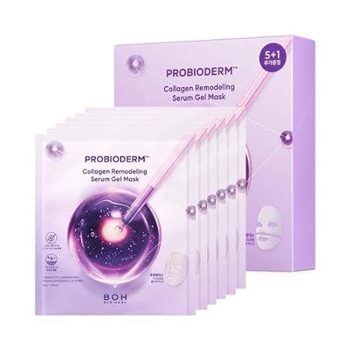 BIOHEAL BOH PROBIODERM¢â Collagen Remodeling Serum Gel Mask (6ea X 34g) | Hydrogel Mask with Collagen Capsules for Firmness & Pore Refinement | Hydrating Facial Mask for Smoother Skin