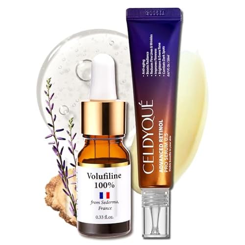 100% Pure Volufiline Concentrate & Advanced Retinol Pro Serum 0.5 - Firming Anti-Wrinkle and Radiance-Boosting w/Centella Asiatica Niacinamide Hyaluronic Acid for Mature Skin Korean Skincare
