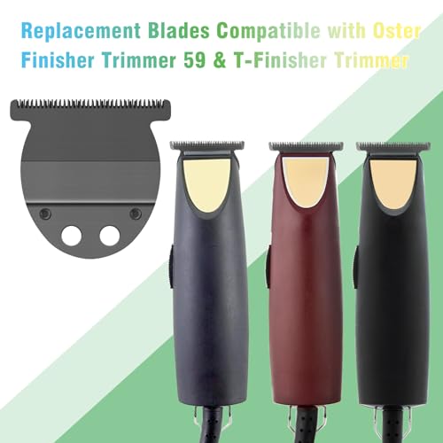 T-Blade Replacement,Trimmer Blade Compatible with oster Finisher Trimmer Model 59 and T-Finisher Trimmer Blades,Wide (Black)