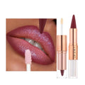 Clear Gloss and Lip Liner Liquid Lipstick Lip Combo, Lip Combo Sets for Black Women,High Pigmented Matte Lip Kit , Waterproof Long Lasting Lipstick Lip Combo Set Lip Kit with Lip Liner and Gloss #3 | Clear moisturizing