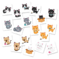 Kids Temporary Tattoos/Safe Non-Toxic/Pre-Cut Easy to Share/Party Favors/Classroom Prizes/USA Company/FDA Compliant (Kitten 36pk)