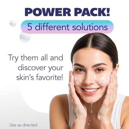Asepxia Soap Face Wash Variety Pack ? 4 Facial Bars for Acne Treatment, and 1 Facial Bar For Brighteness & Softness | Oil Removal, Blackhead Care in a Complete Skin Routine | 4 oz Each | 5-Pack
