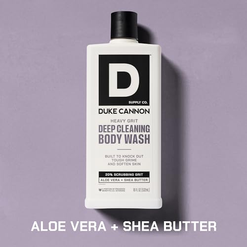 Duke Cannon Heavy Grit Body Wash - Deep Cleaning, 18oz | Industrial Strength Formula for Men, Refreshing Scent, Tough on Dirt & Sweat, Clean Skin & Invigorating Cleanse