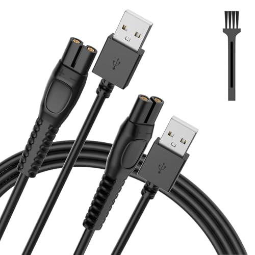 IBERLS 2-Pack 5V Cord Charger Compatible with Phillips Norelco One Blade 360 QP2724, QP2834, MG5910, MG7910, 2400, 3600, MG9510, X5006, PQ888, 5V Charging Shaver Cable