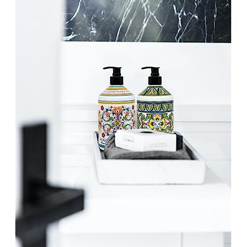 Perugia Italian Deruta Hand Soap - 21.5 fl oz Bottles - 8 pack - Lavendar, Sweet Orange, Lemon Verbana, and Olive Thyme