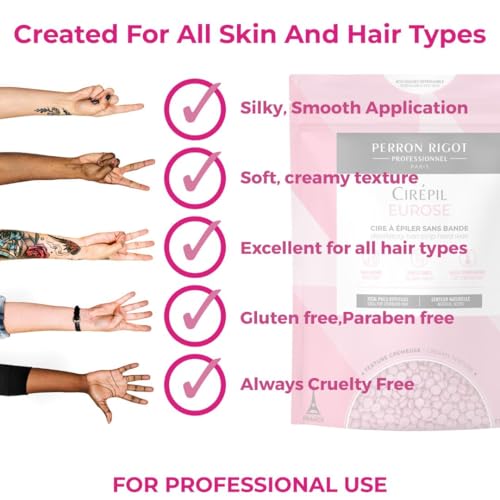 Cirepil - Eurose - 800g / 28.22 oz Hard Wax Beads Bag - All-Purpose Creamy for Face, Bikini & Body - Effective on Coarse & Fine Hair - Unscented Professional Formula - Low Temp Refill Bag