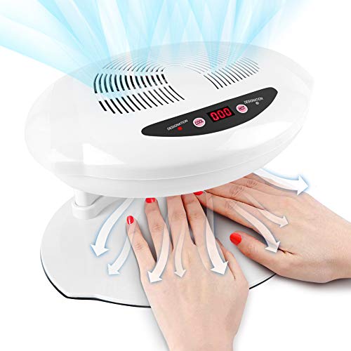 Ejoyous Nail Polish Dryer for Hands and Feet, 2 in 1 Cool/Warm Air Blow, LED, White
