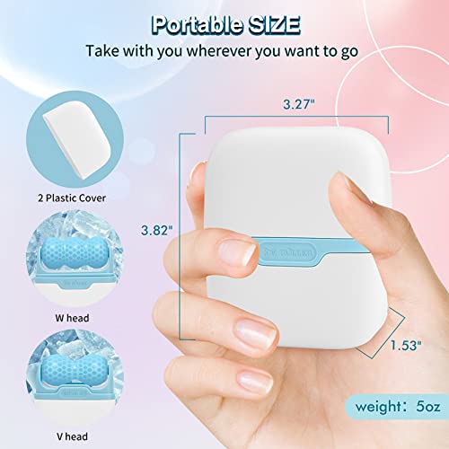 Ice Roller for Face & Eye, 2 in 1 Puffiness, Migraine, Pain Relief and Minor Injury - Diougens Lee Facial Ice Roller,Cold Therapy Massage Roller,Skin Care Products